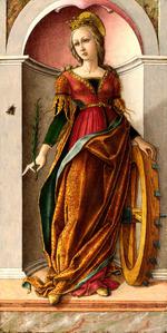 欧洲12-19世纪油画四_CRIVELLI, Carlo - Saint Catherine of Alexandria